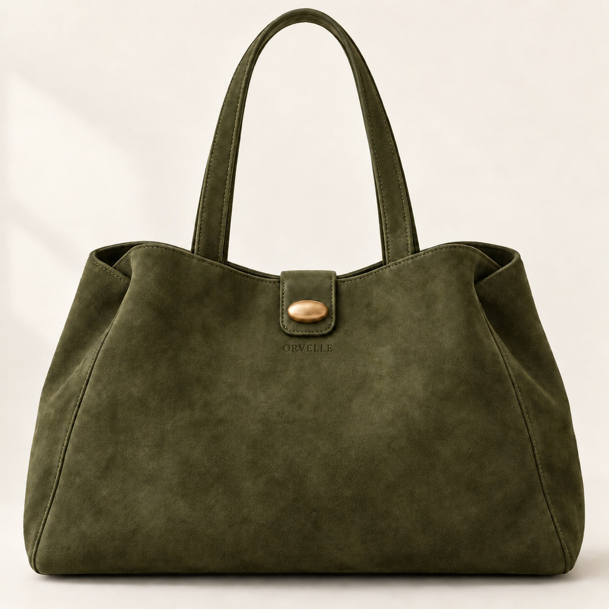 The Fold in olive suede